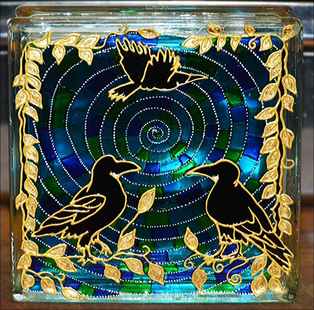 COMPLETELY CUSTOM Stained Glass Block Night Light or Garden