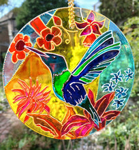 Happy Hummingbird Hanging Suncatcher
