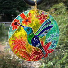 Happy Hummingbird Hanging Suncatcher