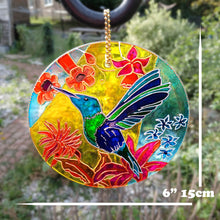 Happy Hummingbird Hanging Suncatcher