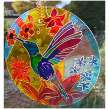 Happy Hummingbird Hanging Suncatcher