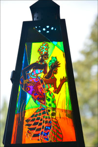 African Dancers Ankara Lantern