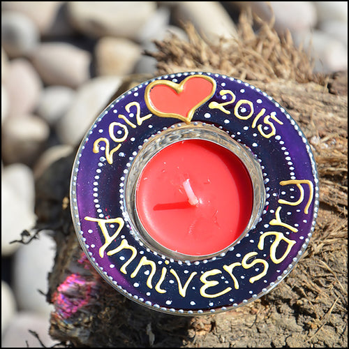Special Anniversary Personalised Tealight Holder
