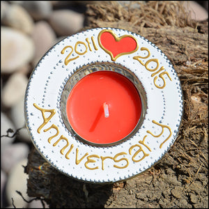 Special Anniversary Personalised Tealight Holder