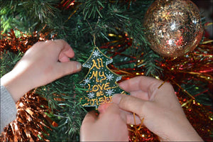 Christmas Gift Tag & Tree Bauble in TRADITIONAL GREEN