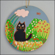Cat in the Garden Hanging Wall Art