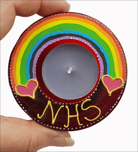 Thank You NHS Rainbow Candle Holder