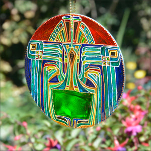 Art Deco Style Egyptian Aztec Theme Suncatcher