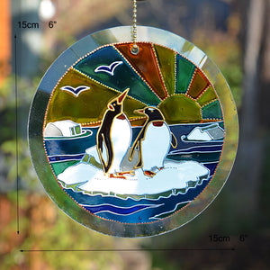 Snow Penguin Sun Catcher