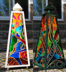 Super Large Abstract Art Lantern in Brilliant Colour