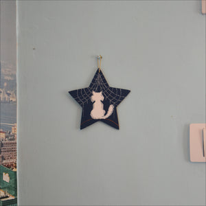 Star Cat Christmas Bauble Wall Hanging