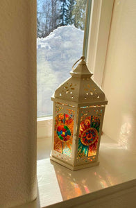 Completely Custom LARGE Moroccan Lantern in CREAM