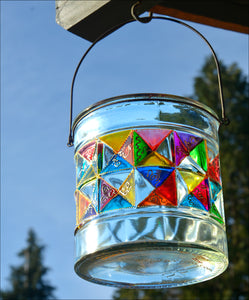 Chunky Clear Glass Candle Lantern