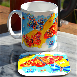 Butterfly Mug & / OR Drinks Coaster