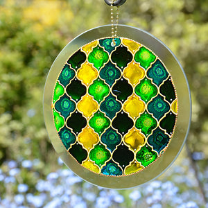Moroccan Suncatcher - Green Yellow