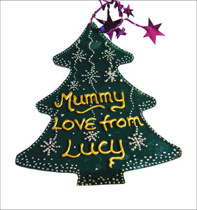 Christmas Gift Tag & Tree Bauble in TRADITIONAL GREEN